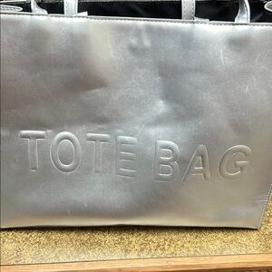Silver Tote Bag